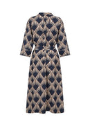 Halin 3 All Over Print Dress - Navy Combi