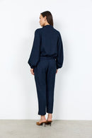 Charissa7 High Collar Jacket - Navy