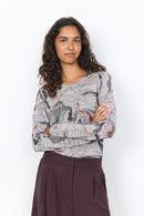 Galina 77 Abstract Print Blouse - Forest Night Combi