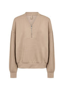 Banu 334 V Neck Relaxed Top - Camel