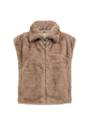 Haye 1 Fuzzy Texture Waistcoat - Camel