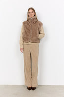 Haye 1 Fuzzy Texture Waistcoat - Camel