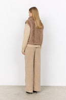 Haye 1 Fuzzy Texture Waistcoat - Camel