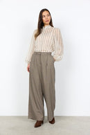 Harpa 1 Stripe Print Shirt - Chocolate Plum Combi