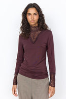 Marica 20 Lace T-Shirt - Chocolate Plum