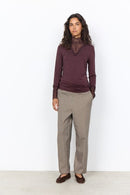 Marica 20 Lace T-Shirt - Chocolate Plum