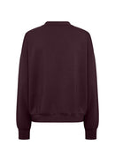 Banu 334 V Neck Relaxed Top - Chocolate Plum