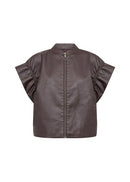 Gunilla 10 Ruffle Sleeves Waistcoat - Chocolate Plum
