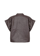 Gunilla 10 Ruffle Sleeves Waistcoat - Chocolate Plum