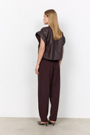 Gunilla 10 Ruffle Sleeves Waistcoat - Chocolate Plum