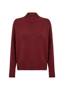 Kanita 41 Ribbed Neck Jumper - Madder Brown Melange