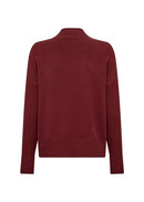 Kanita 41 Ribbed Neck Jumper - Madder Brown Melange