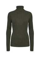 Dollie 483 Turtleneck Jumper - Forest Night Melange