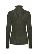 Dollie 483 Turtleneck Jumper - Forest Night Melange