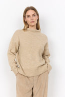 Herla 3 High Neck Jumper - Sand Melange