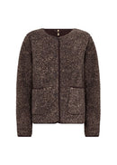 Gertrud 3 Textured Jacket - Chocolate Plum Melange Combi