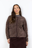 Gertrud 3 Textured Jacket - Chocolate Plum Melange Combi