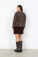 Gertrud 3 Textured Jacket - Chocolate Plum Melange Combi