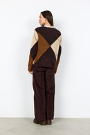 Hacer2 Argyle Pattern Jumper - Chocolate Plum Melange Combi