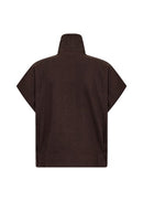 Vagna7 High Collar Waistcoat - Chocolate Plum Melange