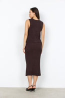 Kanita 27 V Neck Waistcoat - Chocolate Plum Melange