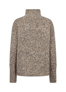 Halina 2 High Neck Textured Jumper - Chocolate Plum Melange