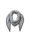 Golly1 Geometric Print Scarf - Light Grey Melange Combi