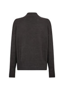 Kanita 41 Ribbed Neck Jumper - Dark Earth Melange