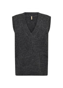 Herla 1 Sleeveless Jumper - Dark Earth Melange
