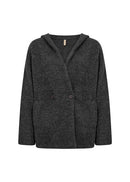 Herla 4 2 Button Hoodie - Dark Earth Melange