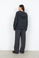 Herla 4 2 Button Hoodie - Dark Earth Melange