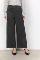 Hebe3 Herringbone Wide Trouser - Black Combi