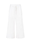 Ina Linen Mix Crop Trouser - White