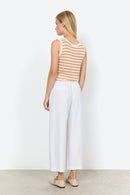 Ina Linen Mix Crop Trouser - White