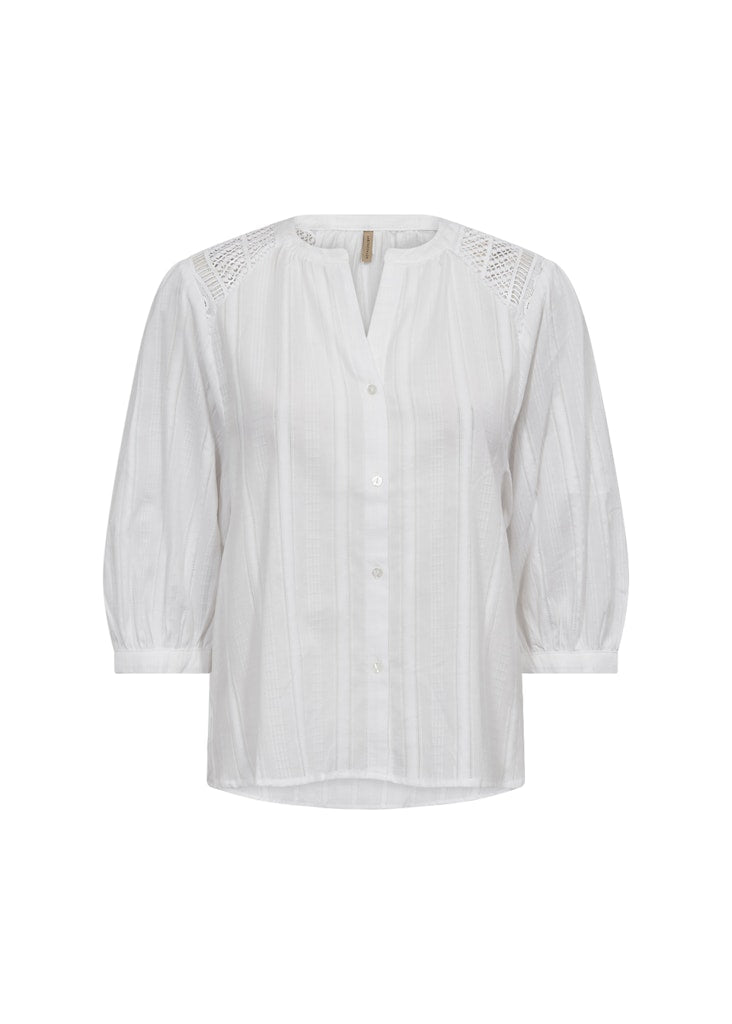 Edona Splitneck Shirt - White