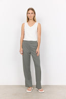 Marica V Neck Sleeveless Top - Off White
