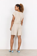 Ina Linen Mix Loose Shorts - Sand