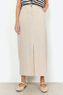 Ina 58 Linen Mix Long Skirt - Sand