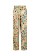 Emly 2 Print Loose Trouser - Papaya Combi