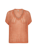 Eman 1 V Neck Jumper - Papaya