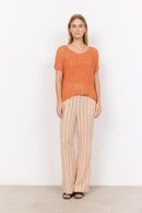 Eman 1 V Neck Jumper - Papaya