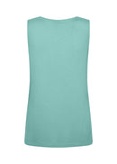 Marica V Neck Sleeveless Top - Aqua