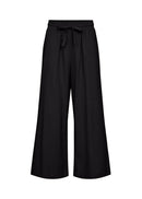 Ina Linen Mix Crop Trouser - Black