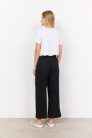 Ina Linen Mix Crop Trouser - Black