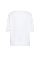 Dollie 786 V Neck Jumper - White Combi