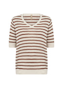 Luanna 4 V Neck T-Shirt - Rusty Combi