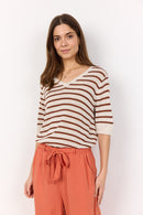 Luanna 4 V Neck T-Shirt - Rusty Combi