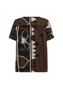 Rosalie 1 Blouse - Hot Fudge Combi