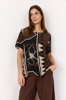 Rosalie 1 Blouse - Hot Fudge Combi