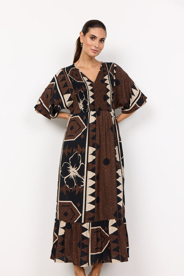 Rosalie 3 Dress - Hot Fudge Combi